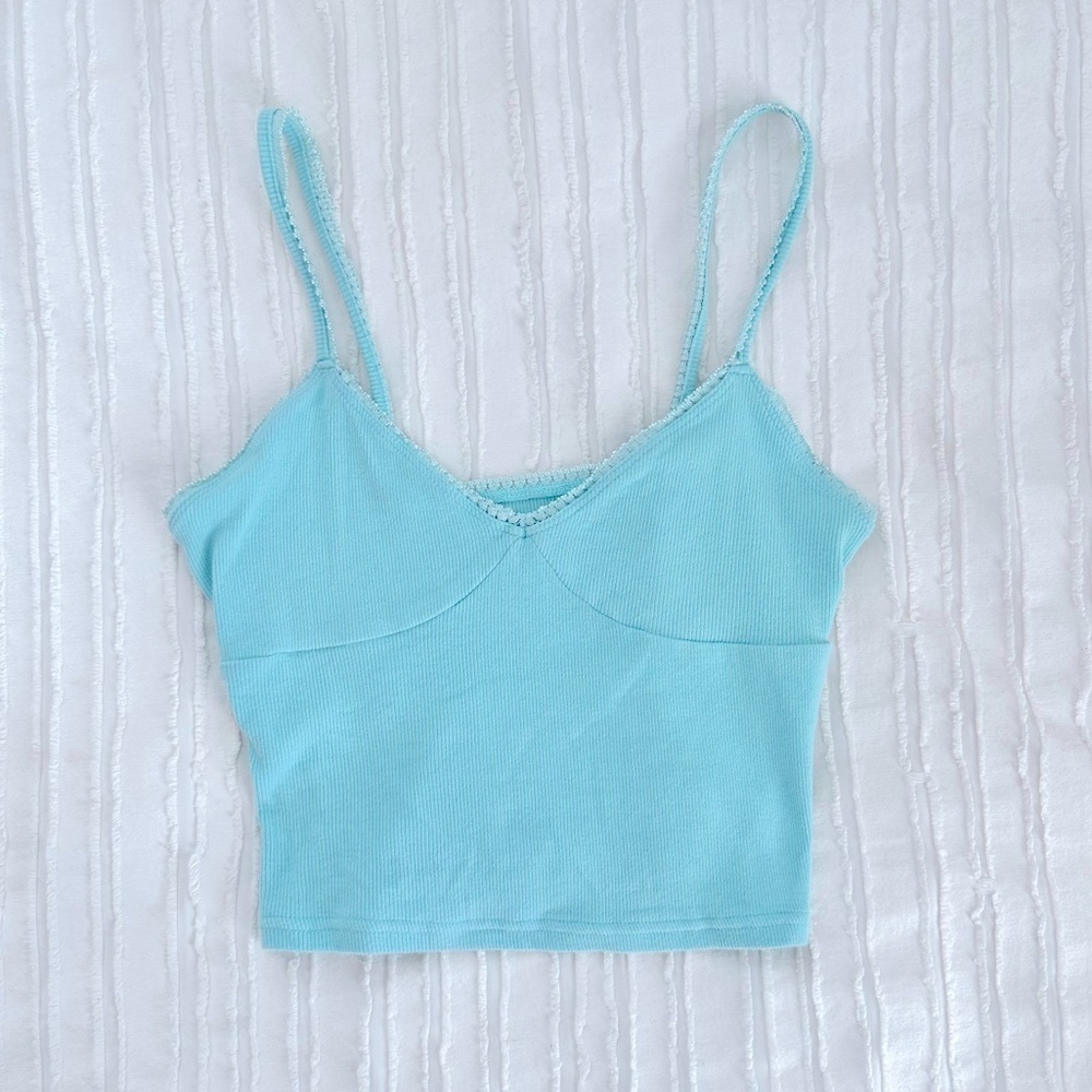 Pacsun Me to We Teal Lace Trim Tank Size Small - Picture 1 of 6
